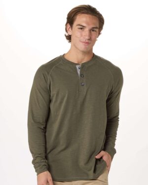 Boxercraft Unisex Henley Long Sleeve T-Shirt - Image 15