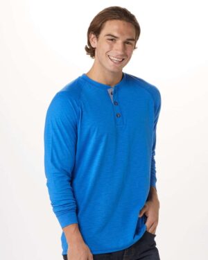 Boxercraft Unisex Henley Long Sleeve T-Shirt - Image 31
