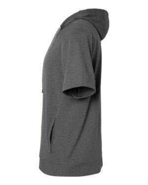 Holloway Men's Eco Revive™ Ventura Soft Knit Short Sleeve Hooded Sweatshirt - Image 3