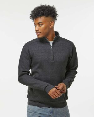 J. America Unisex Heavyweight Fleece Quarter-Zip Sweatshirt - Image 10