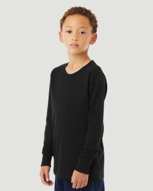 BELLA + CANVAS Youth Heather CVC Long Sleeve Tee - Image 38