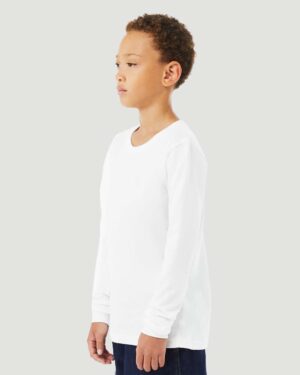 BELLA + CANVAS Youth Heather CVC Long Sleeve Tee - Image 44