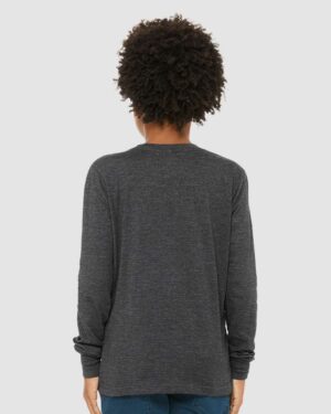 BELLA + CANVAS Youth Heather CVC Long Sleeve Tee - Image 15