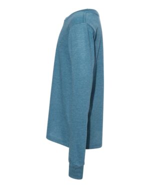 BELLA + CANVAS Youth Heather CVC Long Sleeve Tee - Image 18