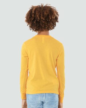 BELLA + CANVAS Youth Heather CVC Long Sleeve Tee - Image 33