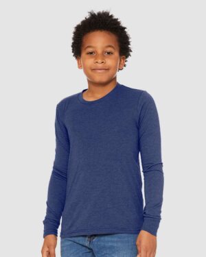 BELLA + CANVAS Youth Triblend Long Sleeve Tee - Image 16
