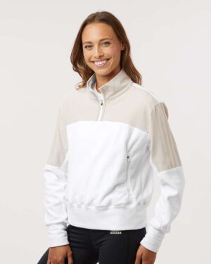 Adidas Women's Fleece Quarter-Zip Pullover - Image 5
