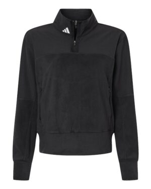 Adidas Women's Fleece Quarter-Zip Pullover - Image 7