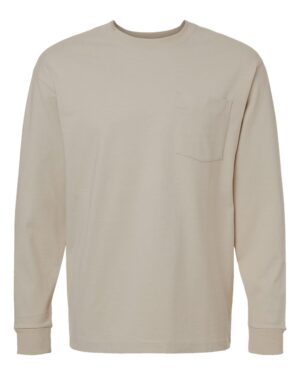American Apparel Unisex Super Heavyweight Long Sleeve Pocket Tee - Image 7