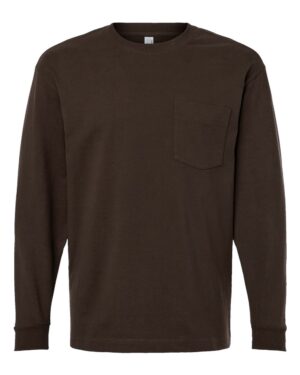 American Apparel Unisex Super Heavyweight Long Sleeve Pocket Tee - Image 13