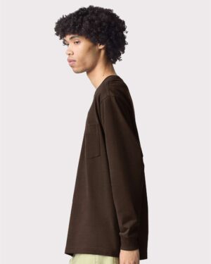 American Apparel Unisex Super Heavyweight Long Sleeve Pocket Tee - Image 17