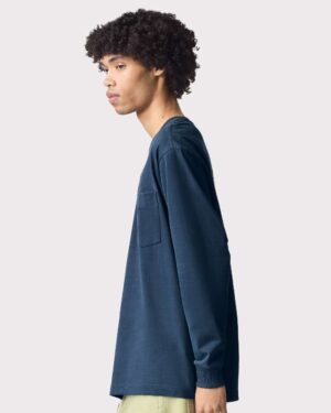 American Apparel Unisex Super Heavyweight Long Sleeve Pocket Tee - Image 35