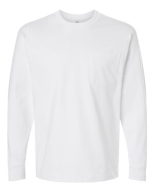 American Apparel Unisex Super Heavyweight Long Sleeve Pocket Tee - Image 37