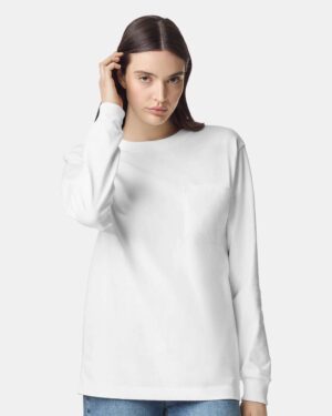 American Apparel Unisex Super Heavyweight Long Sleeve Pocket Tee - Image 40