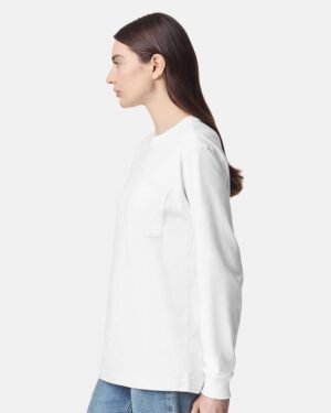 American Apparel Unisex Super Heavyweight Long Sleeve Pocket Tee - Image 41