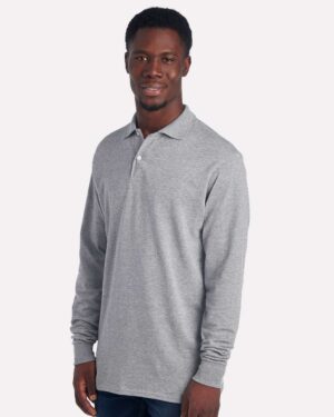 JERZEES Men's Dri-Power® Long Sleeve Polo - Image 5