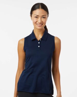 Adidas Women's Ottoman Sleeveless Polo - Image 10