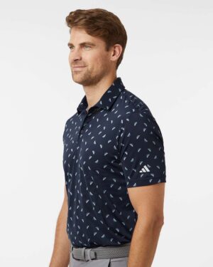 Adidas Men's Ultimate365 Mesh Print Polo - Image 5