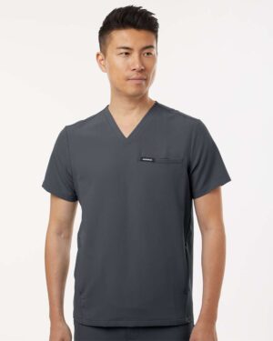 Jaanuu Men's Platt 3-Pocket Scrub V-Neck Top - Image 10