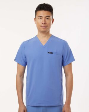 Jaanuu Men's Platt 3-Pocket Scrub V-Neck Top - Image 16