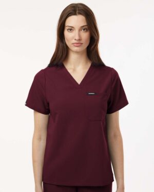 Jaanuu Women's Rhena Essential 1-Pocket Scrub V-Neck Top - Image 10