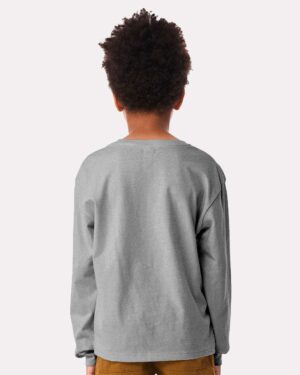 BELLA + CANVAS Youth 6oz. Heavyweight Long Sleeve Tee - Image 6