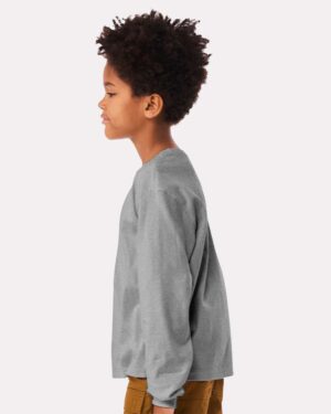 BELLA + CANVAS Youth 6oz. Heavyweight Long Sleeve Tee - Image 5