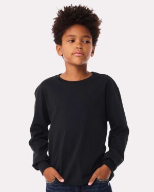 BELLA + CANVAS Youth 6oz. Heavyweight Long Sleeve Tee - Image 10