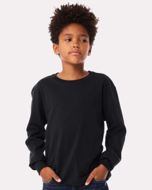 BELLA + CANVAS Youth 6oz. Heavyweight Long Sleeve Tee - Image 58