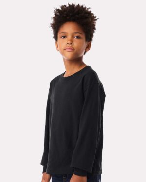 BELLA + CANVAS Youth 6oz. Heavyweight Long Sleeve Tee - Image 59