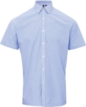 Artisan Collection by Reprime Men's Microcheck Gingham Cotton Shirt - Image 7