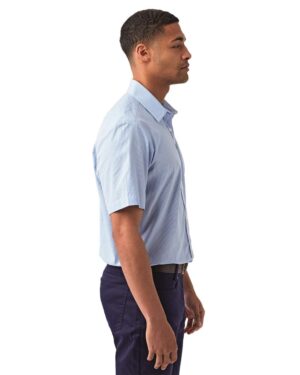 Artisan Collection by Reprime Men's Microcheck Gingham Cotton Shirt - Image 11