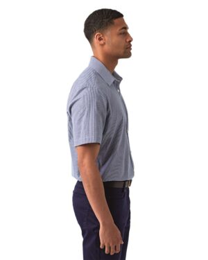 Artisan Collection by Reprime Men's Microcheck Gingham Cotton Shirt - Image 17