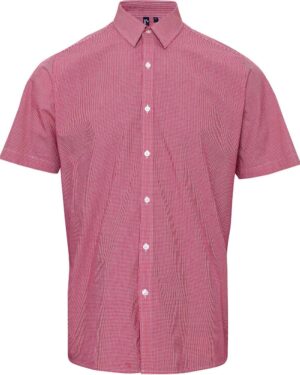 Artisan Collection by Reprime Men's Microcheck Gingham Cotton Shirt - Image 19