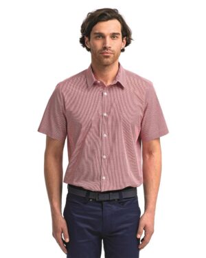 Artisan Collection by Reprime Men's Microcheck Gingham Cotton Shirt - Image 22