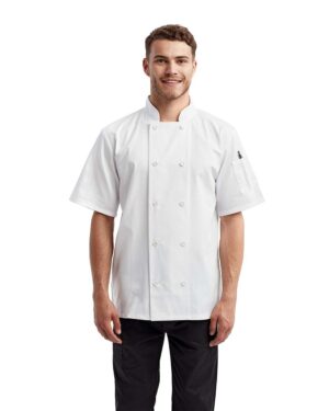 Artisan Collection by Reprime Unisex Short Sleeve Recycled Chef Coat - Image 4