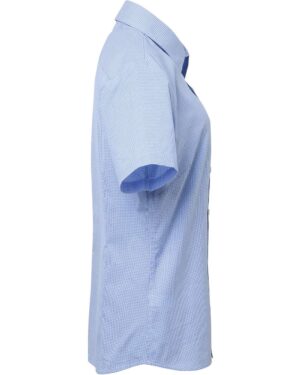 Artisan Collection by Reprime Women's Microcheck Gingham Short Sleeve Cotton Dress Shirt - Image 9