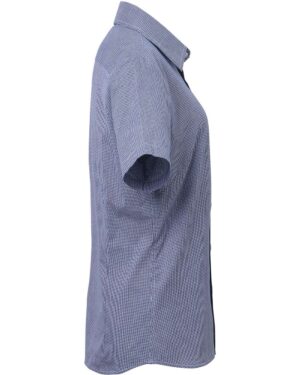 Artisan Collection by Reprime Women's Microcheck Gingham Short Sleeve Cotton Dress Shirt - Image 15
