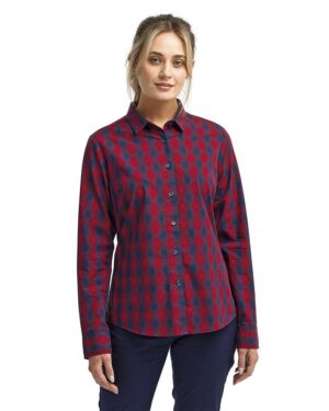 Artisan Collection by Reprime Women's Mulligan Check Cotton Dress Shirt - Image 10