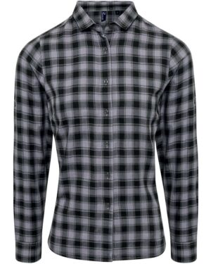 Artisan Collection by Reprime Women's Mulligan Check Cotton Dress Shirt - Image 13