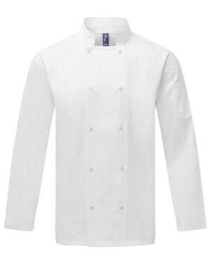 Artisan Collection by Reprime Unisex Ten Studded Front Chef Coat - Image 7
