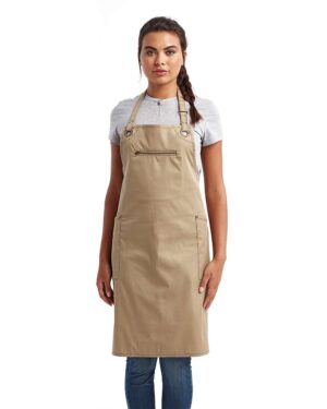 Artisan Collection by Reprime Barley Contrast Stitch Recycled Bib Apron - Image 4
