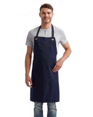 Artisan Collection by Reprime Barley Contrast Stitch Recycled Bib Apron - Image 7