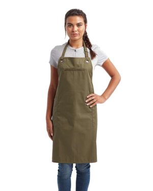 Artisan Collection by Reprime Barley Contrast Stitch Recycled Bib Apron - Image 10