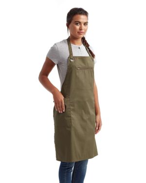 Artisan Collection by Reprime Barley Contrast Stitch Recycled Bib Apron - Image 11