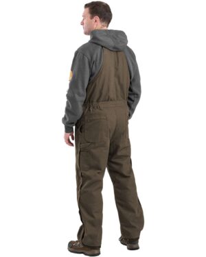 Berne Apparel Men's Heartland Insulated Washed Duck Bib Overall - Image 6