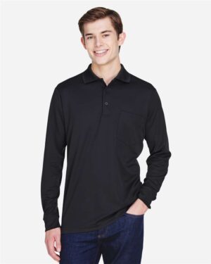 CORE365 Men's Pinnacle Performance Long Sleeve Piqué Polo with Pocket - Image 3