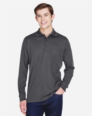 CORE365 Men's Pinnacle Performance Long Sleeve Piqué Polo with Pocket - Image 8