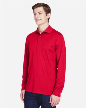 CORE365 Men's Pinnacle Performance Long Sleeve Piqué Polo with Pocket - Image 19
