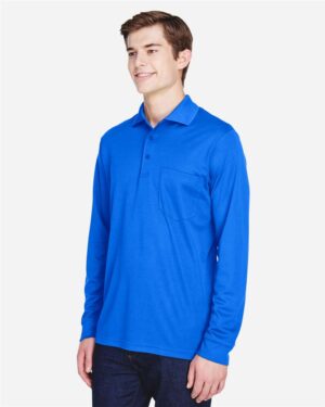 CORE365 Men's Pinnacle Performance Long Sleeve Piqué Polo with Pocket - Image 24